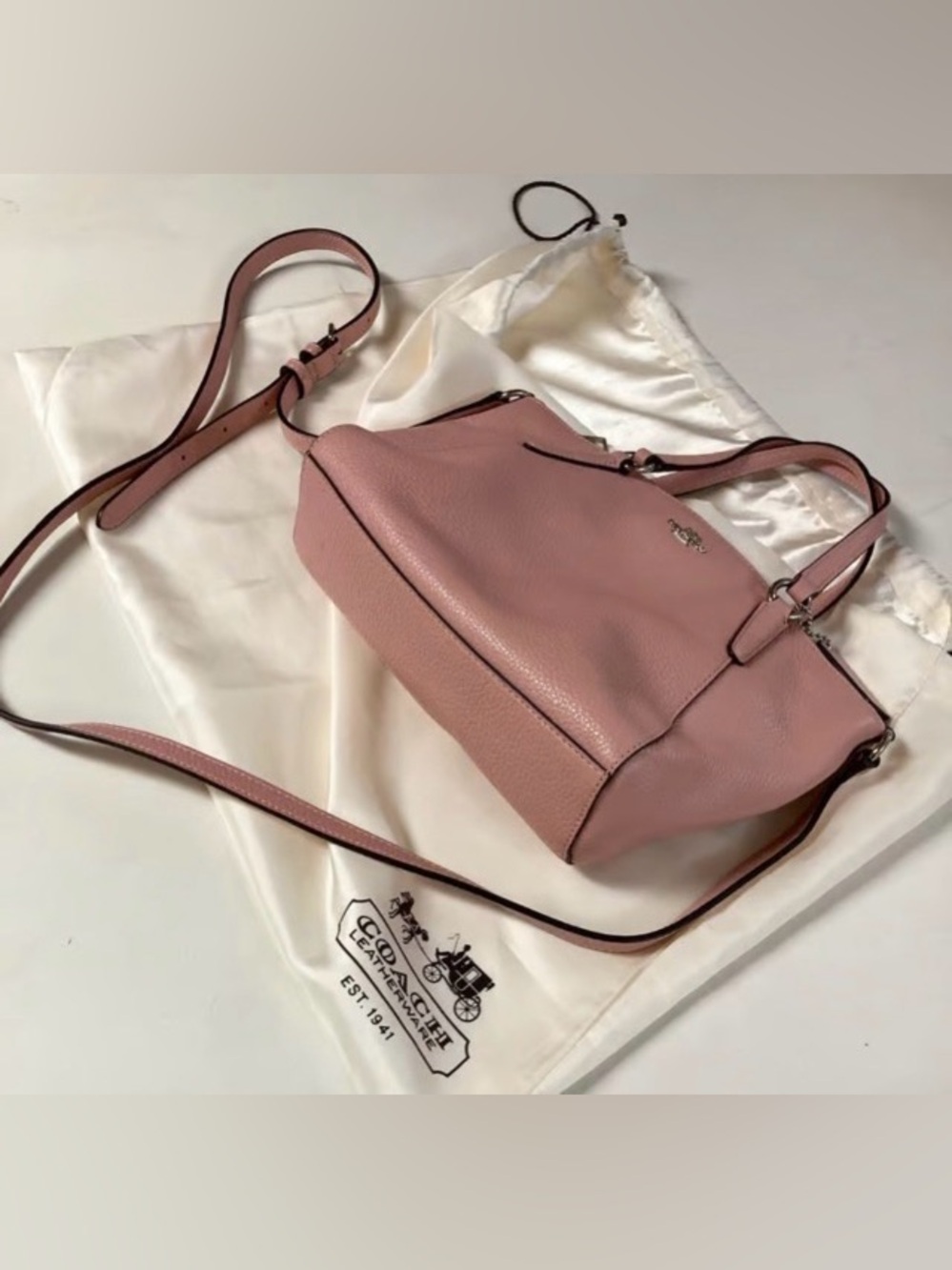 Coach Small Kelsey Pink Purse - Picture 6 of 8